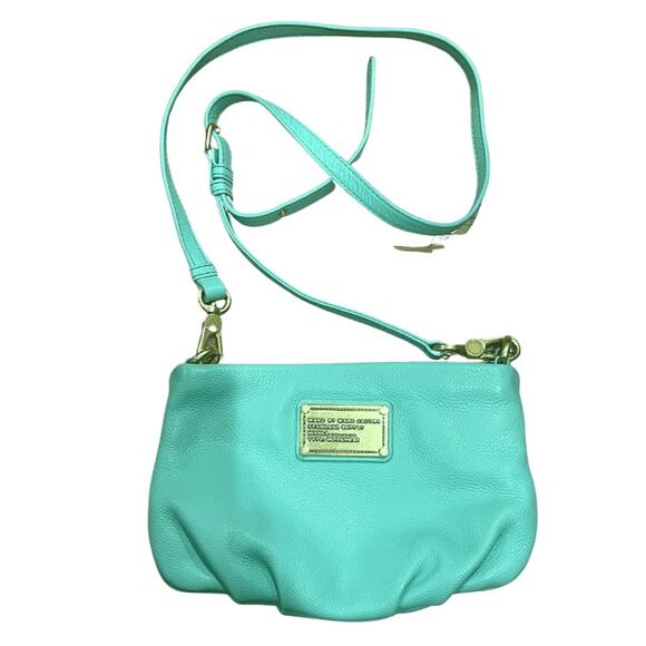 MARC JACOBS Mint Pebbled Leather Classic Q Percy Crossbody Bag - Picture 3 of 8
